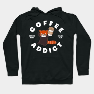 Kawaii red panda Coffee Addict Cute and Cuddly Redpanda Art Hoodie